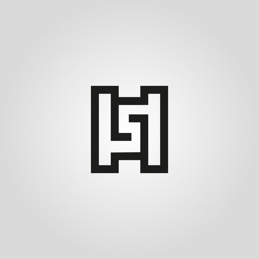 lettera sh o hs logo design file vettoriale gratuito.
