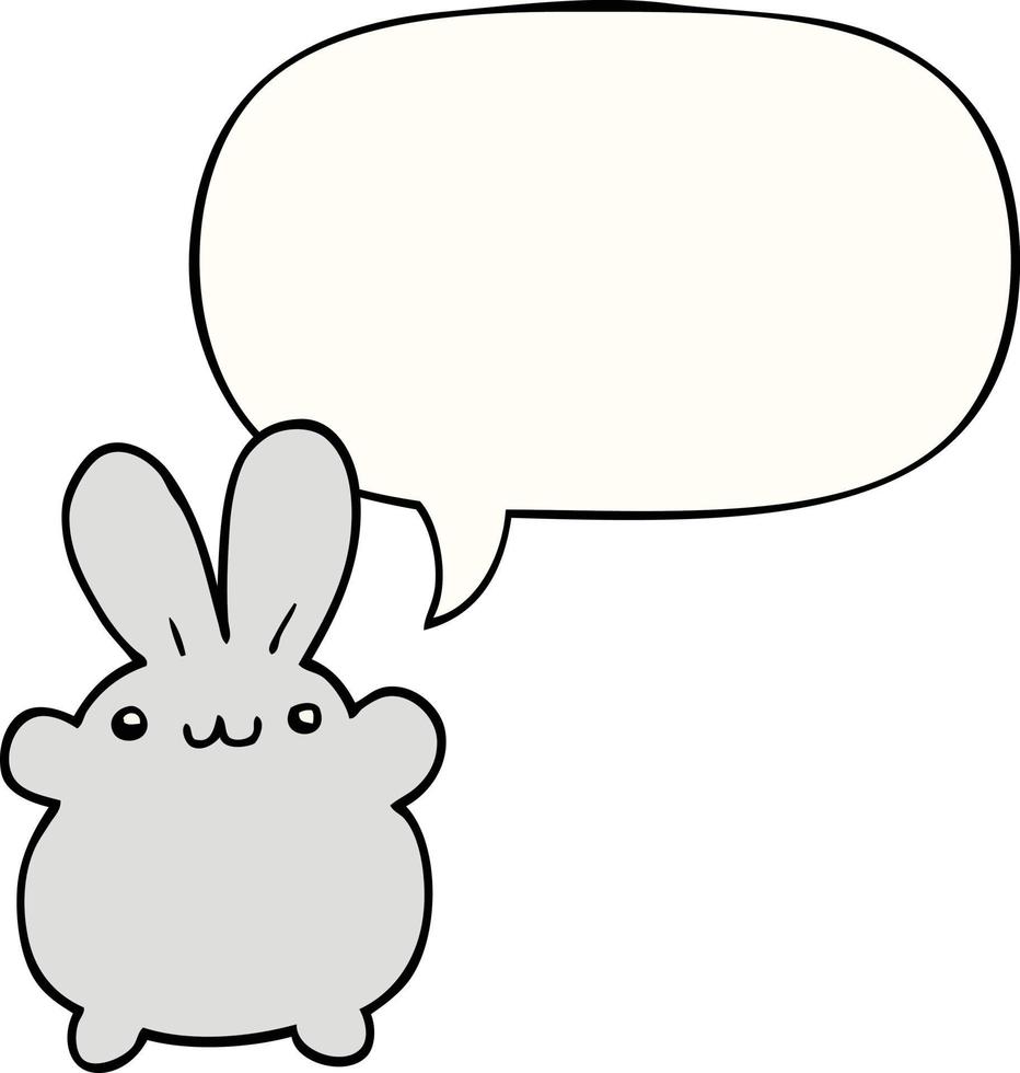 cartone animato coniglio e nuvoletta vettore