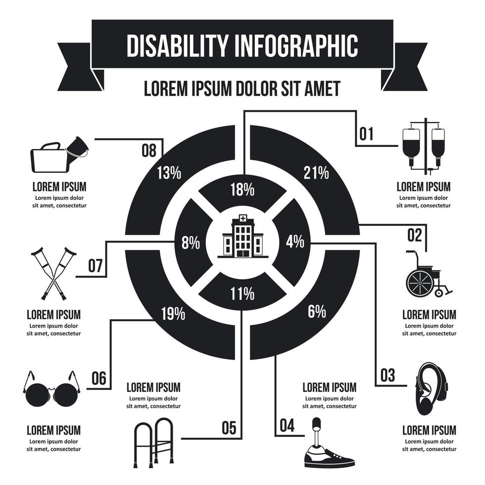 concetto di infografica non valido, stile semplice vettore