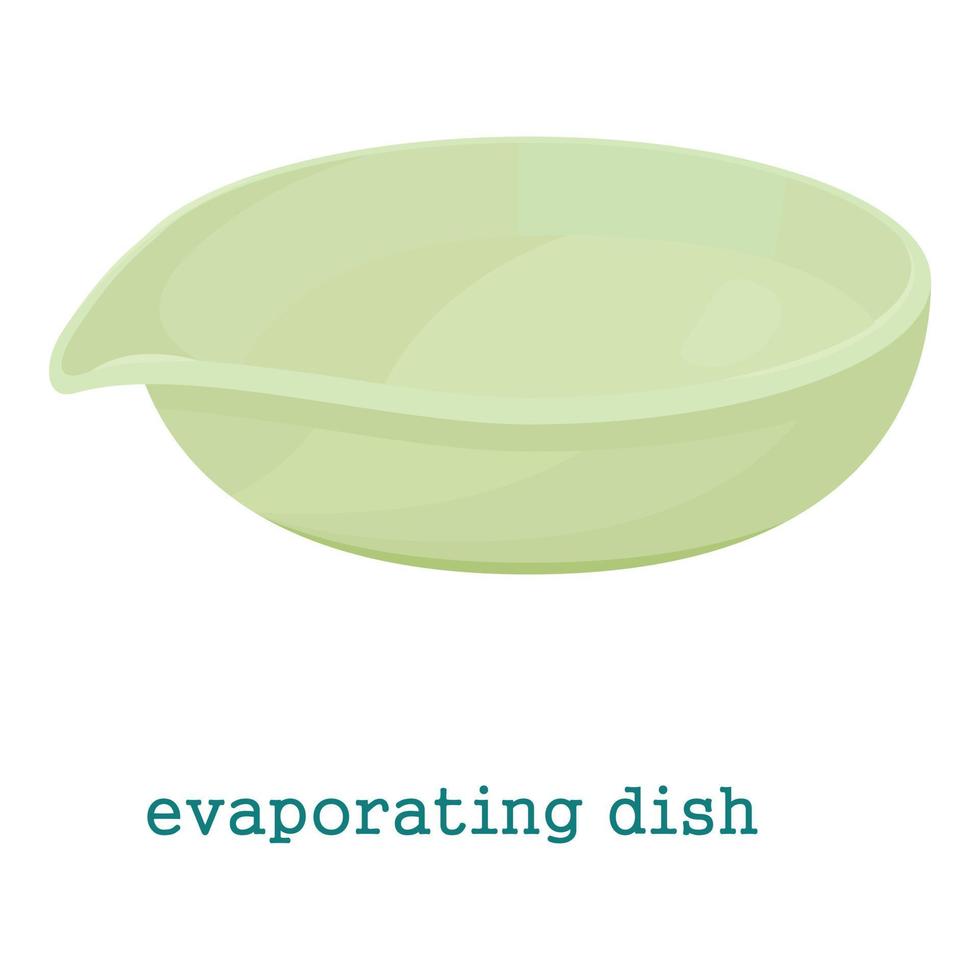 icona del piatto evaporante, stile cartone animato vettore