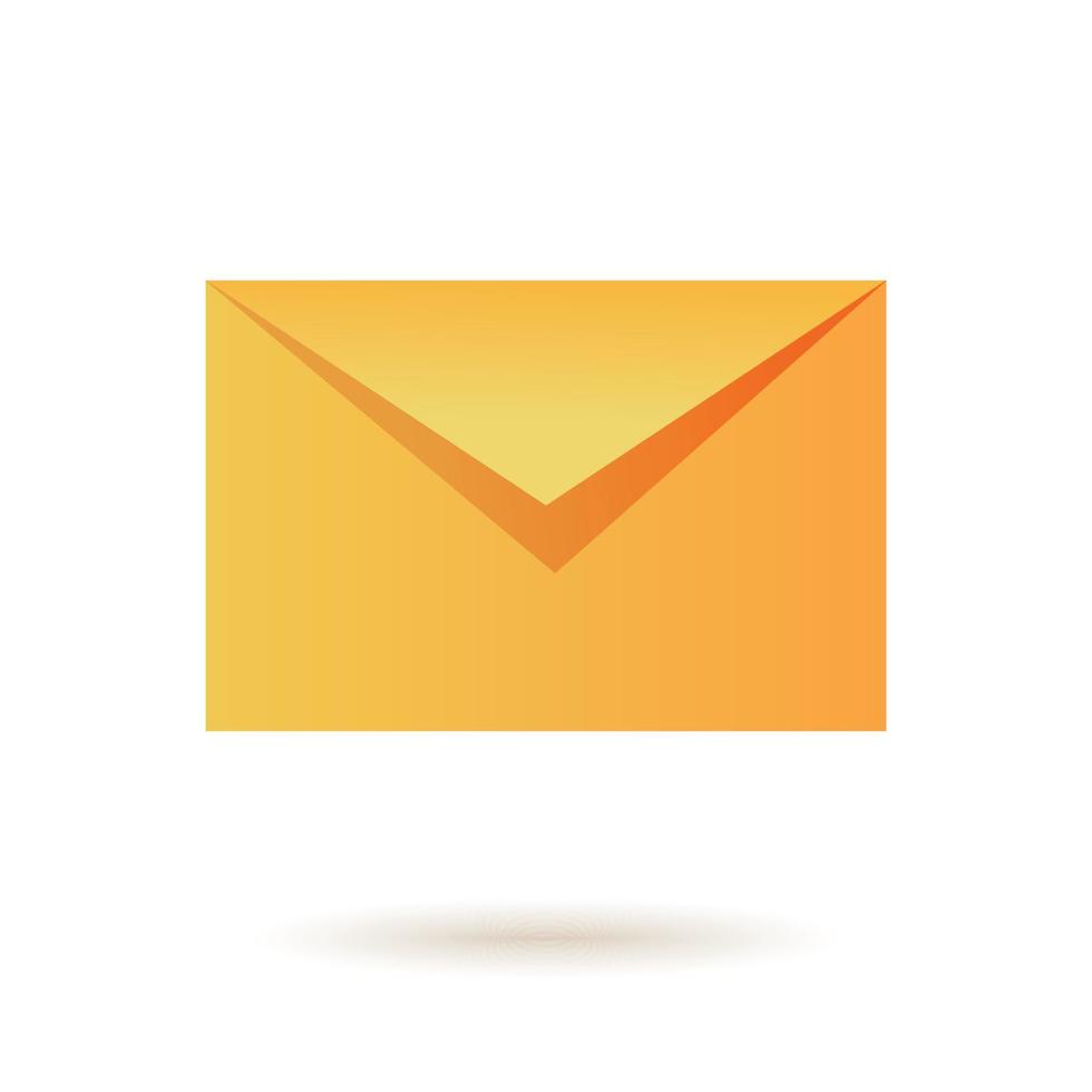 icona del messaggio di lettera e-mail. segno realistico per concept mobile e web design, negozio. marketing, pubblicità, posta in arrivo, illustrazione piatta di spam vettore