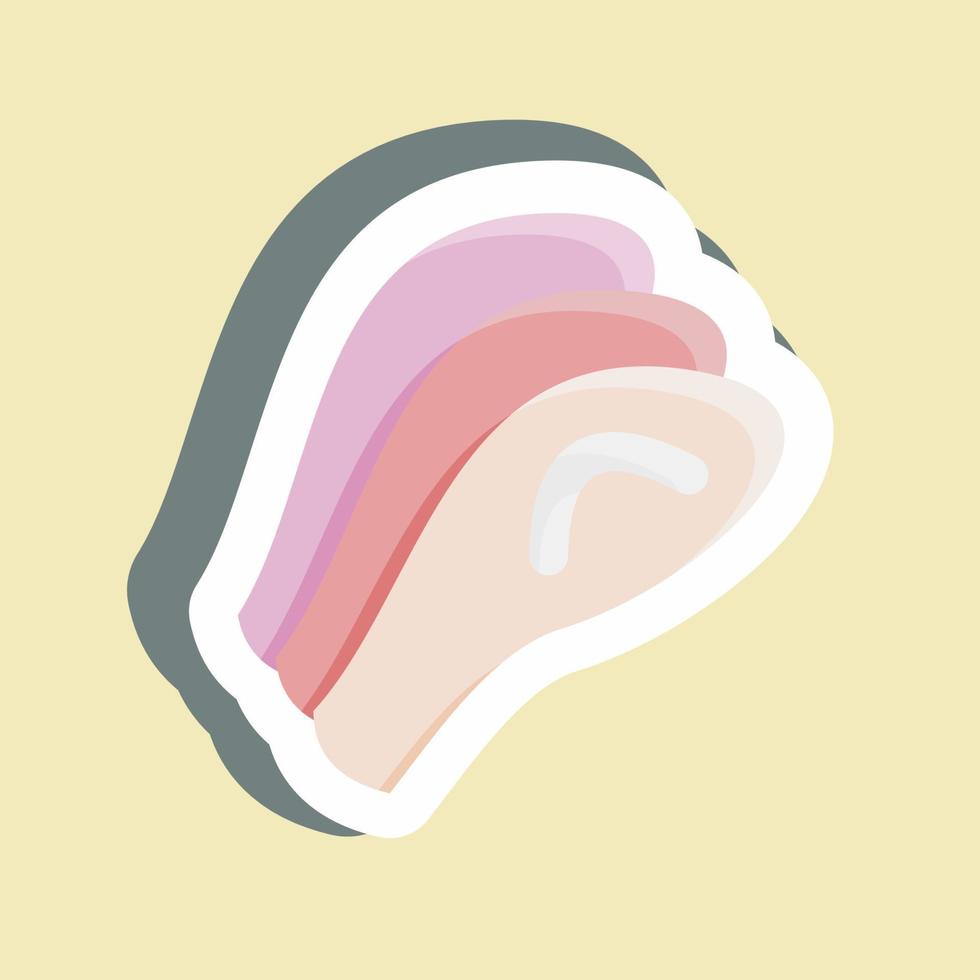 sashimi adesivo. adatto per il simbolo giapponese. design semplice modificabile. vettore del modello di progettazione. semplice illustrazione