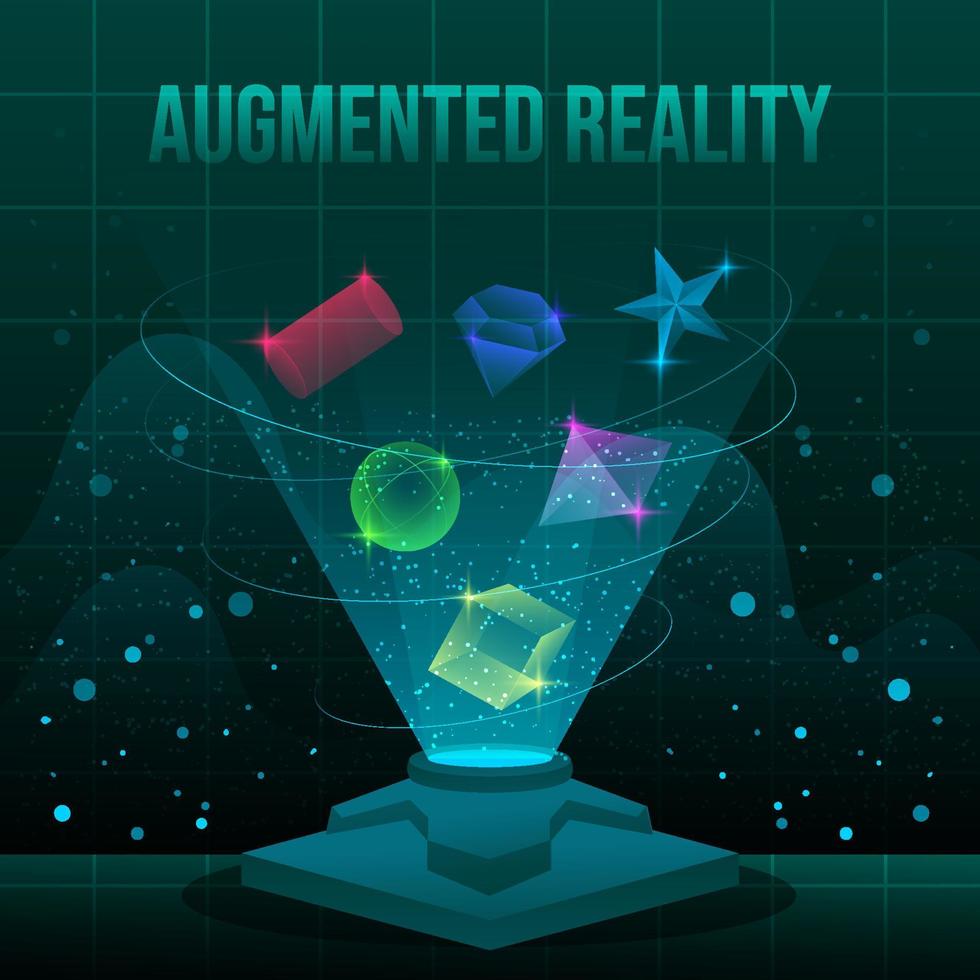 concetto di sfondo di realtà aumentata vettore