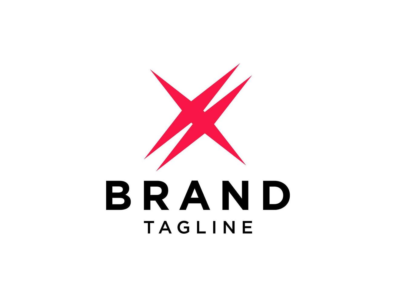 lettera iniziale astratta x logo. stile linea pixel freccia geometrica rossa. utilizzabile per loghi aziendali e tecnologici. elemento del modello di progettazione logo vettoriale piatto.