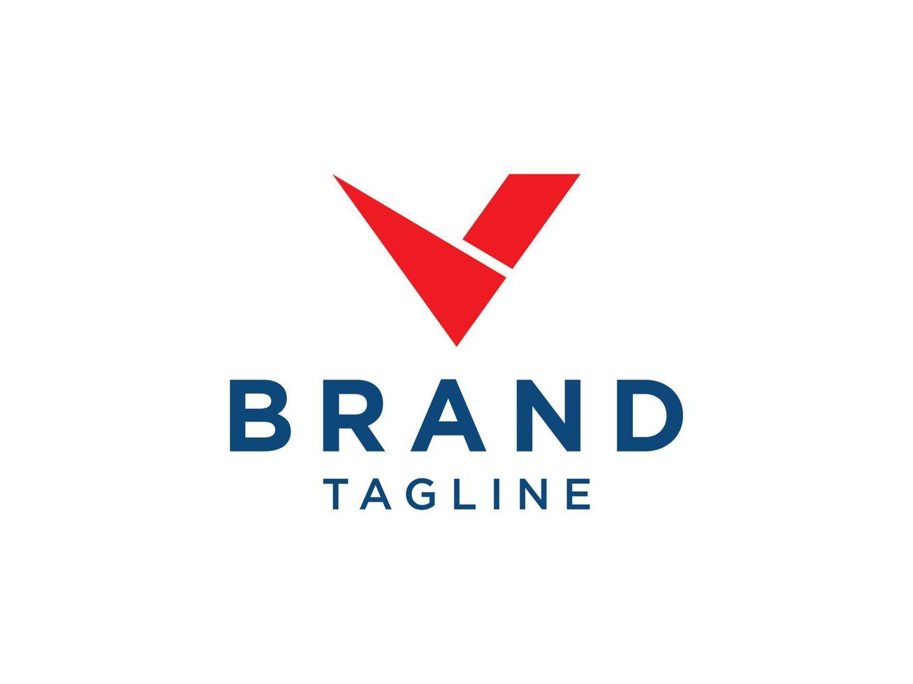 triangolo lettera v freccia su logo aziendale. elemento del modello di progettazione logo vettoriale piatto