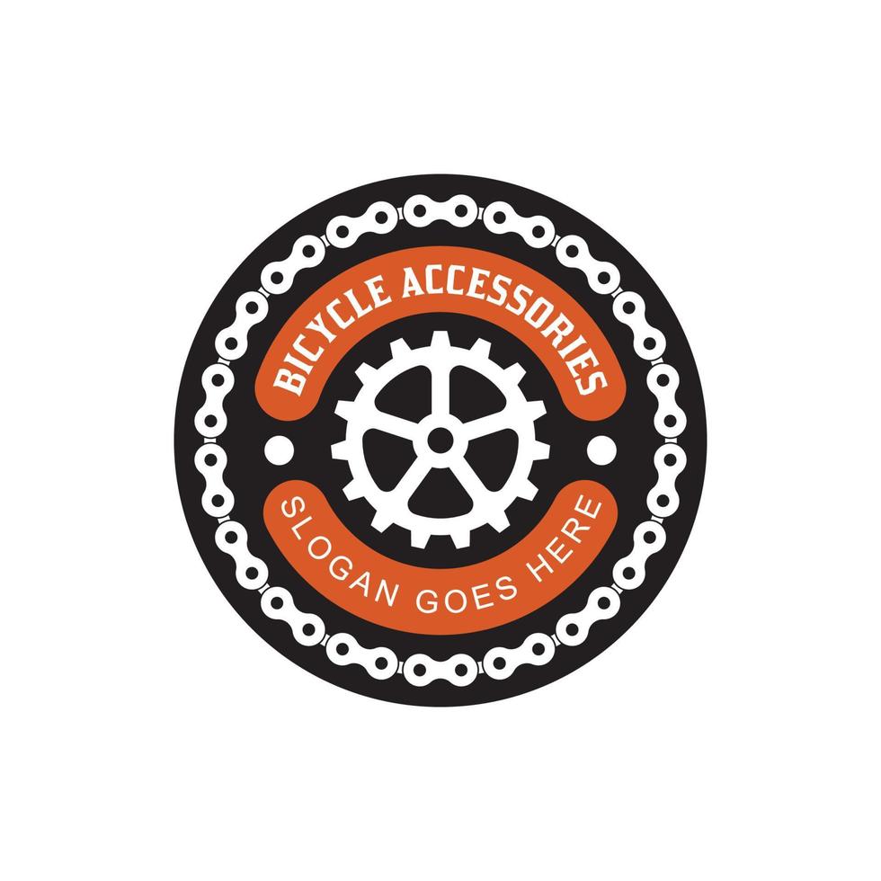 loghi dell'emblema vettoriale del negozio di biciclette e accessori per il design del logo della bici