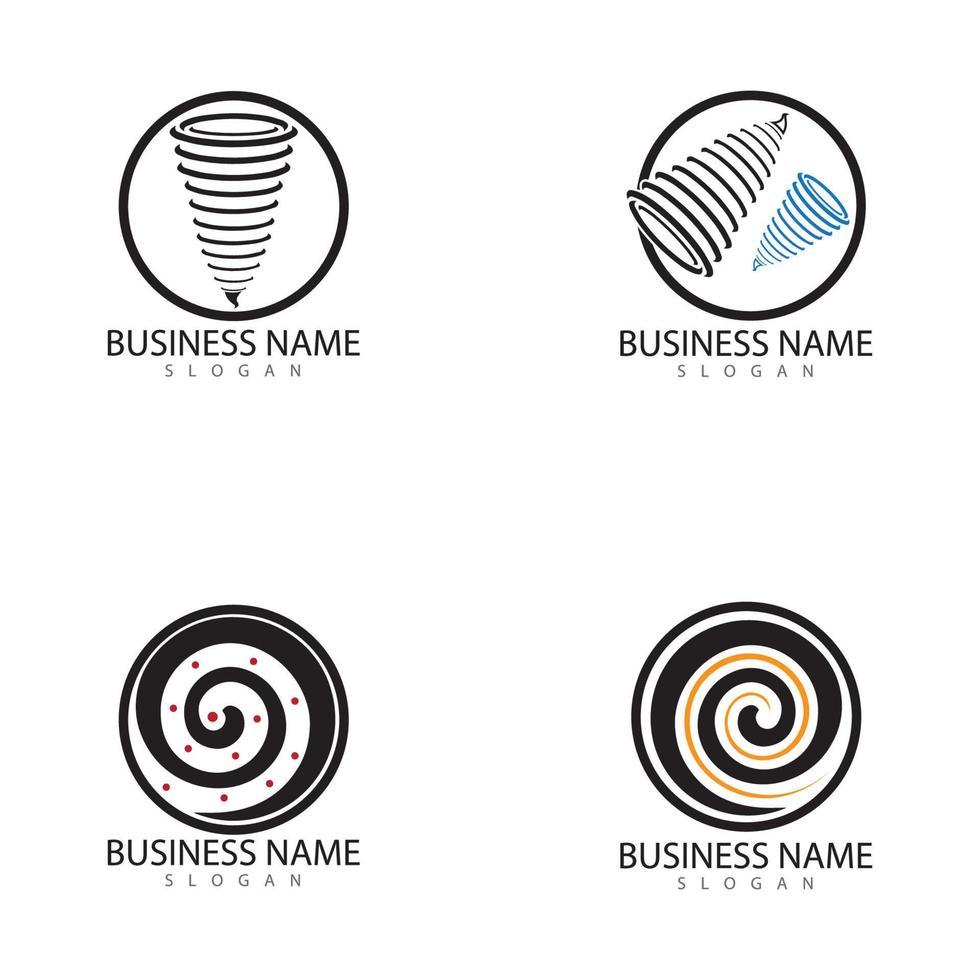 logo tornado e icona tempesta illustrazione vettoriale design