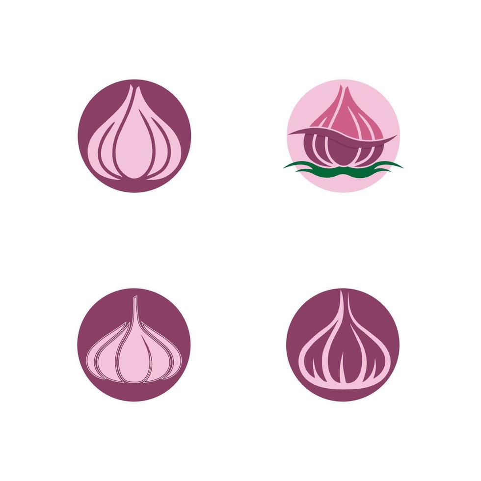 modello di progettazione dell'illustrazione dell'icona di vettore dell'aglio