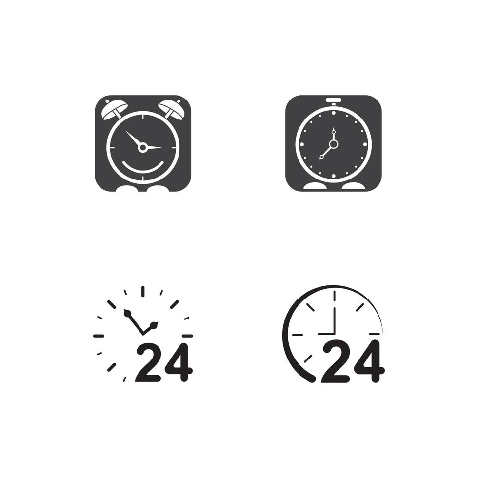icona vettore tempo, modello di progettazione illustrazione vettoriale icona 24 ore