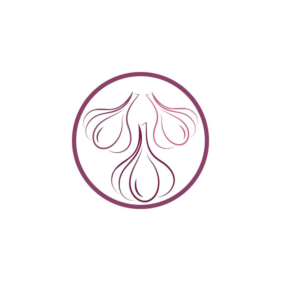 modello di progettazione dell'illustrazione dell'icona di vettore dell'aglio