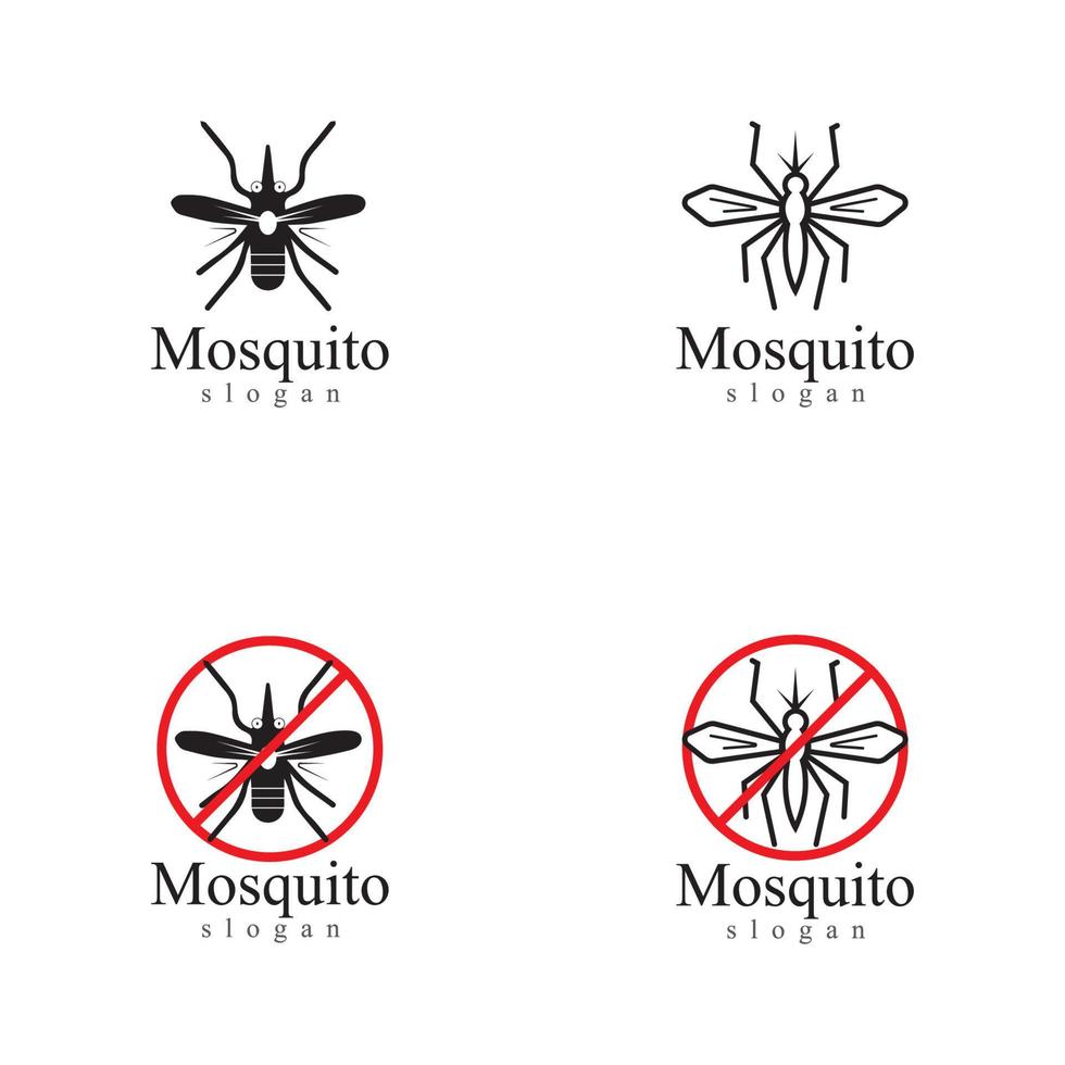 modello di illustrazione vettoriale logo animale insetto zanzara