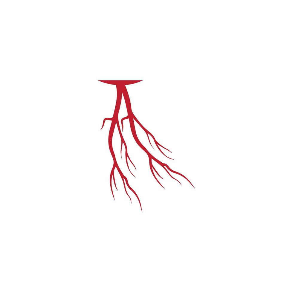 vene umane, disegno dei vasi sanguigni rossi e illustrazione vettoriale delle arterie isolate