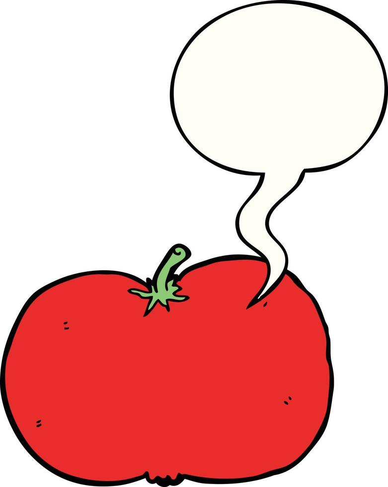 fumetto di pomodoro e fumetto vettore