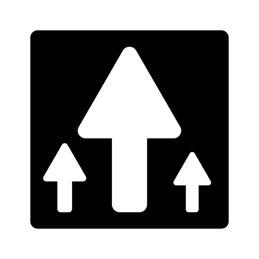 tre icone freccia su in bianco e nero vettore