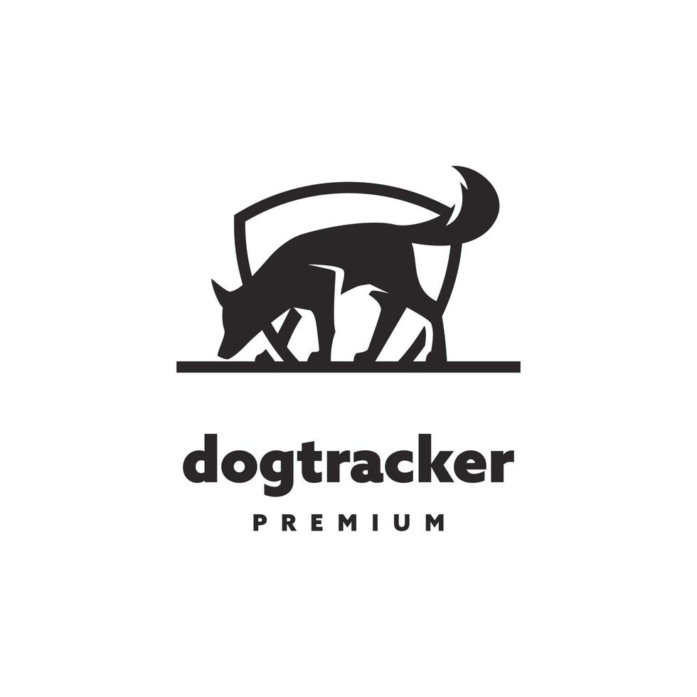 logo del localizzatore di cani vettore