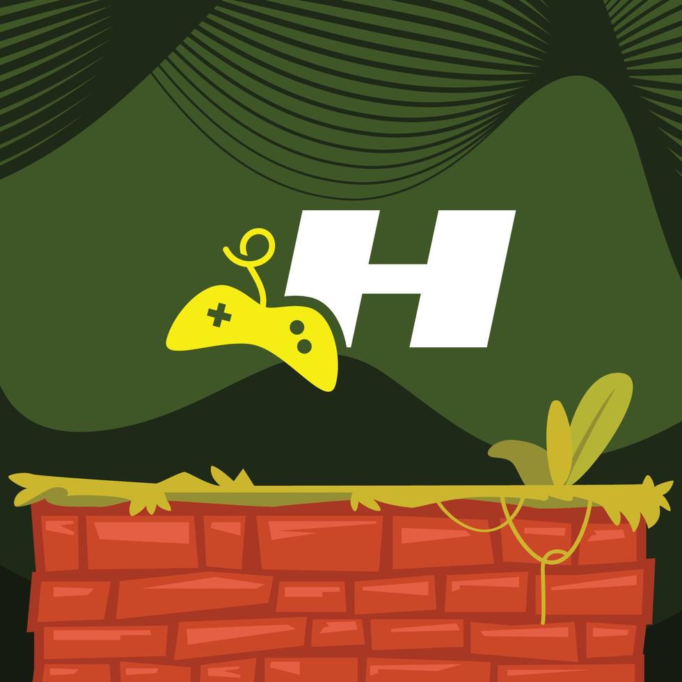 logo del gioco alfabeto h vettore