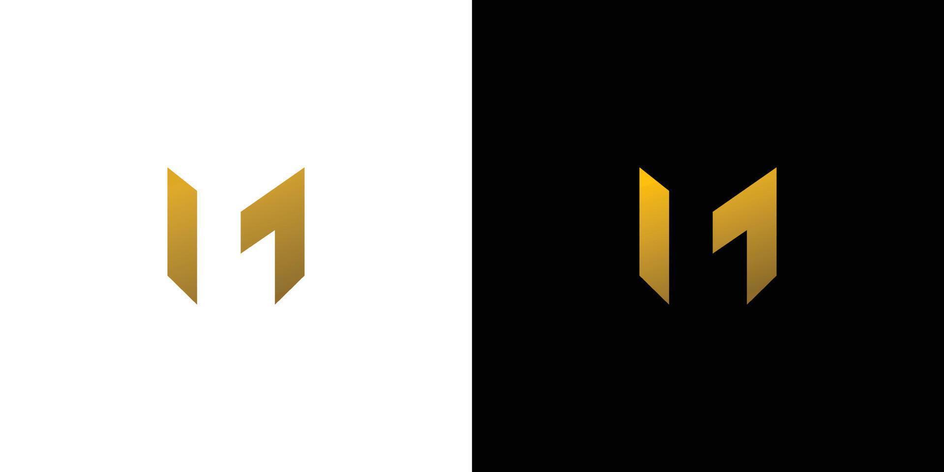 design moderno e sofisticato del logo della lettera m con le iniziali 2 vettore