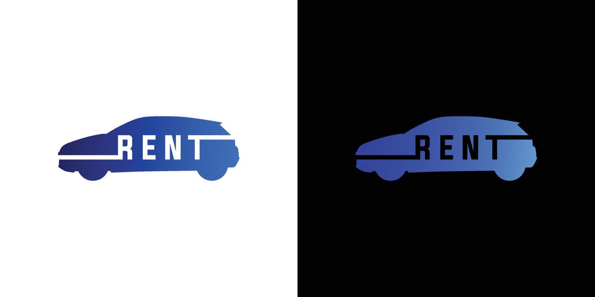 design moderno e semplice del logo del noleggio auto vettore