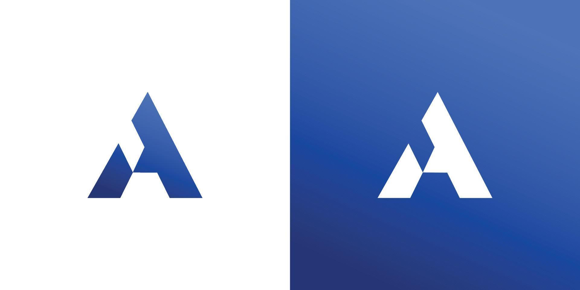 lettera moderna e sofisticata un design del logo iniziale vettore