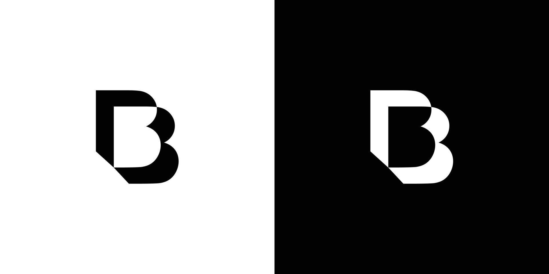 design moderno e attraente del logo della lettera b iniziali vettore