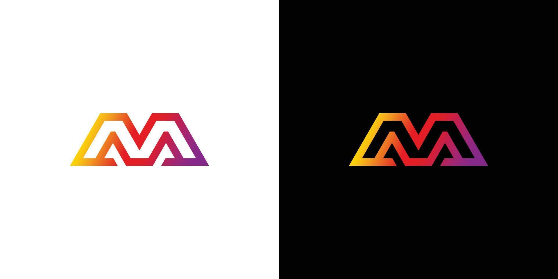 design moderno e sofisticato del logo della lettera m vettore