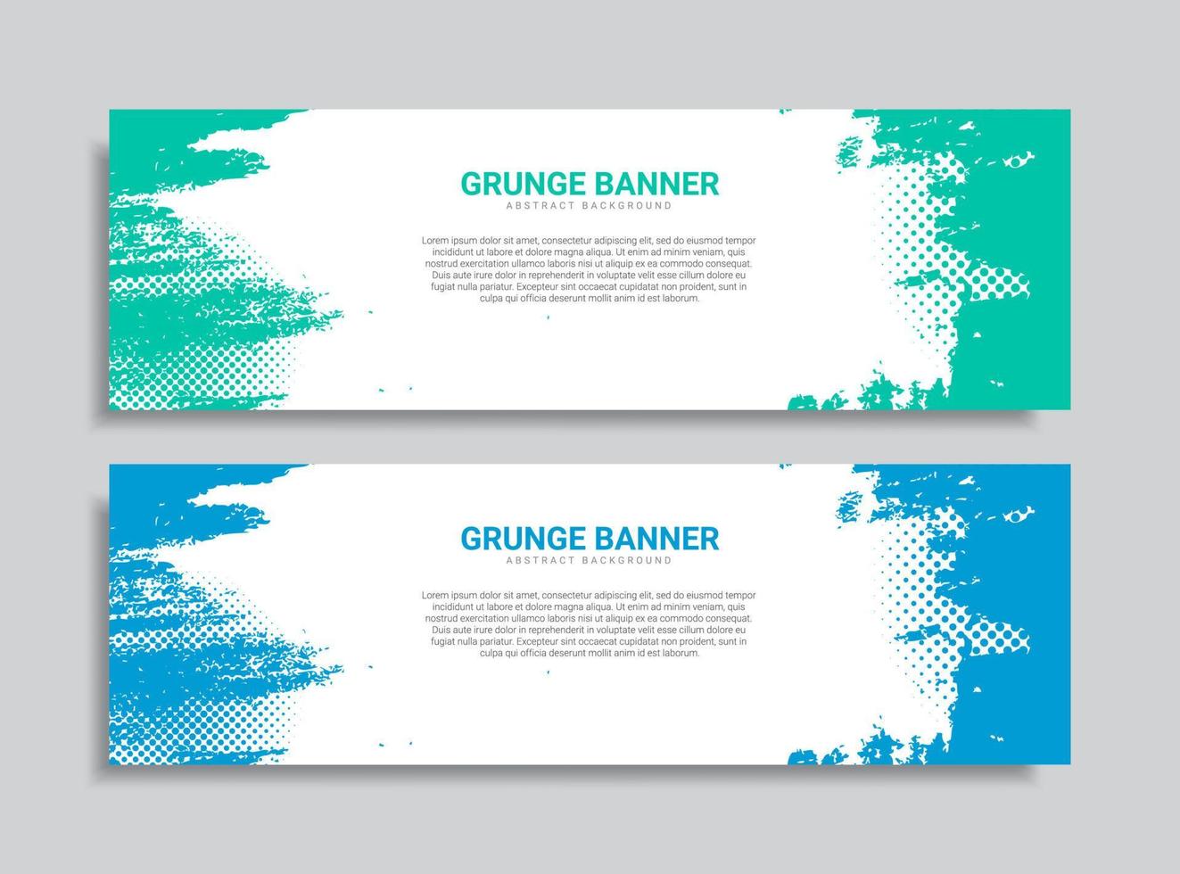 design banner grunge impostato in due colori vettore