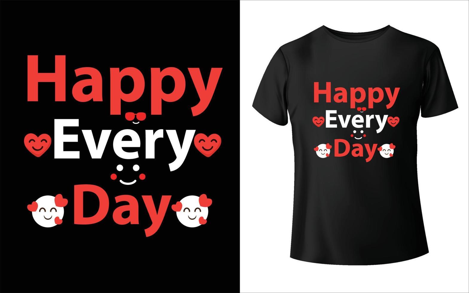design della t-shirt della giornata mondiale delle emoji felice ogni giorno design della t-shirt emoji design della t-shirt emoji nuovo design della t-shirt emoji vettore