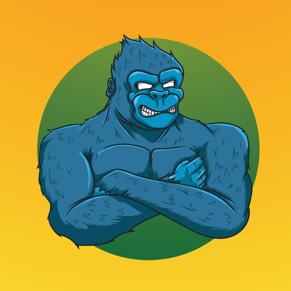 logo gratuito di arte vettoriale illustrazione gorilla