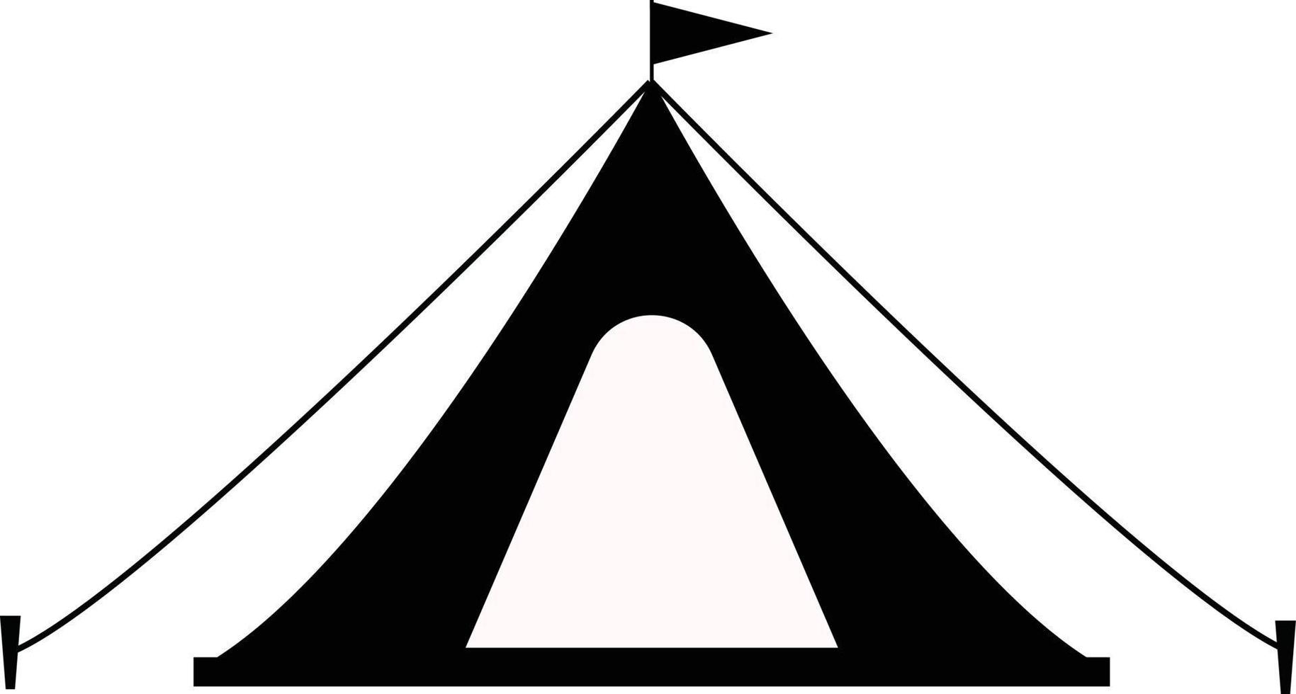 icona della tenda. icona della tenda turistica. simbolo del campeggio tenda. segno della tenda. vettore