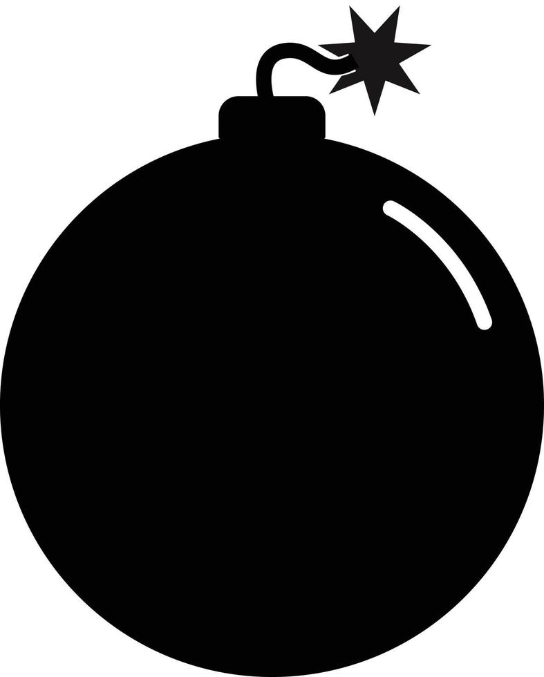 segno di bomba. stile di design piatto. icona della bomba su sfondo bianco. semplice illustrazione dell'icona della bomba per il web. vettore
