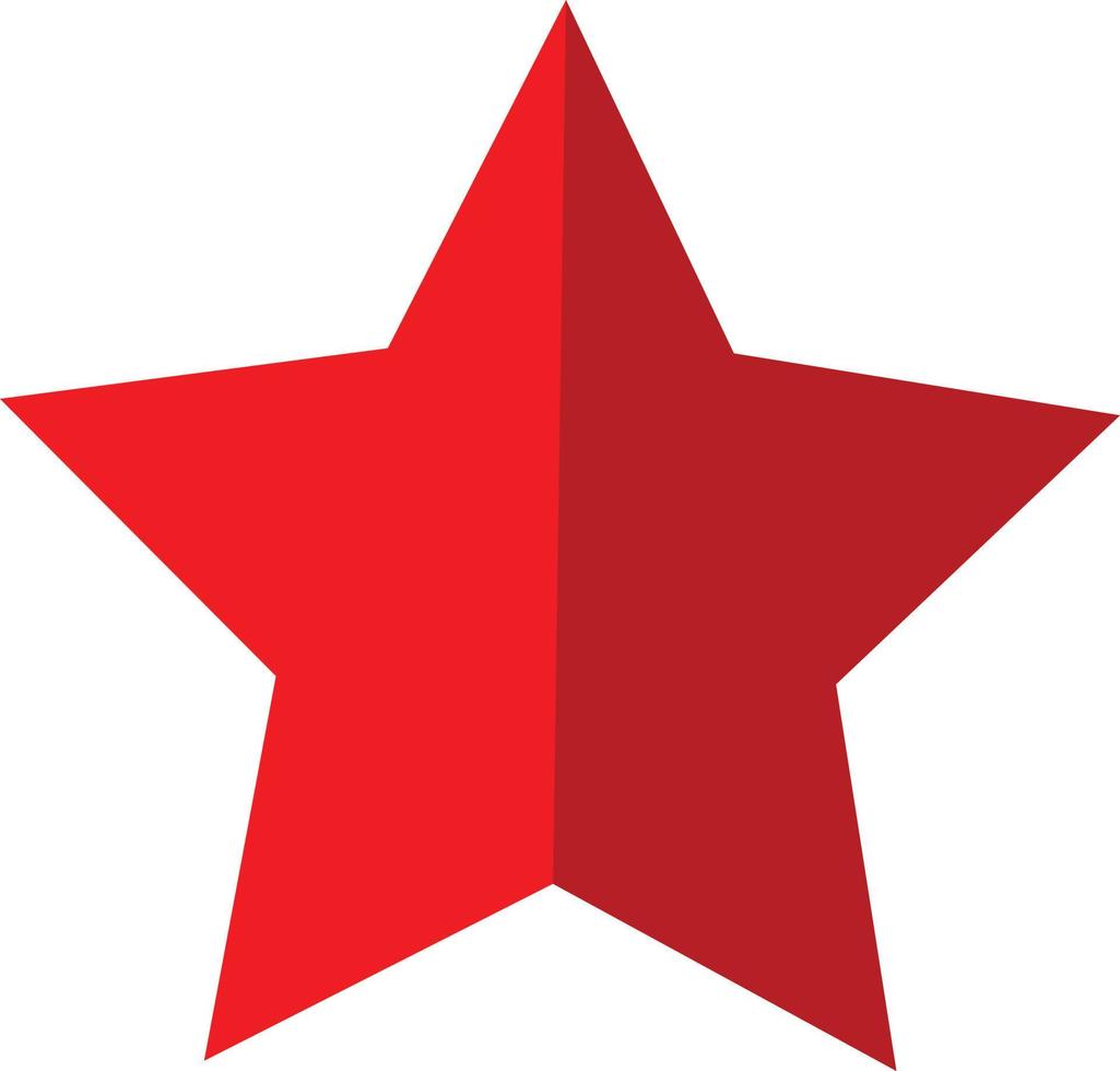 icona a forma di stella. simbolo della stella rossa. segno di concorrenza e successo. vettore
