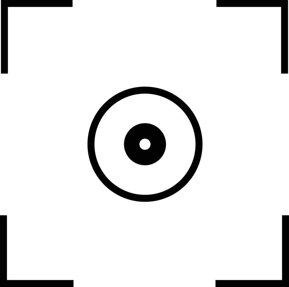 icona della fotocamera con messa a fuoco automatica. segno di messa a fuoco automatica. simbolo di messa a fuoco automatica. vettore