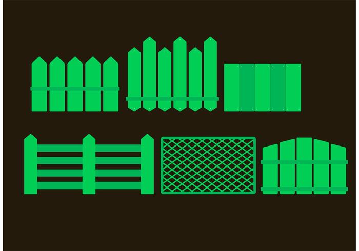 Vettori di recinzione verde picchetto
