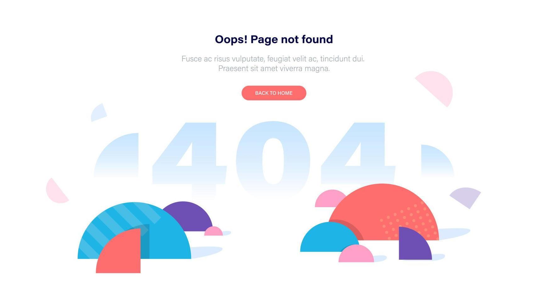 Pagina di errore 404 non trovata vettore