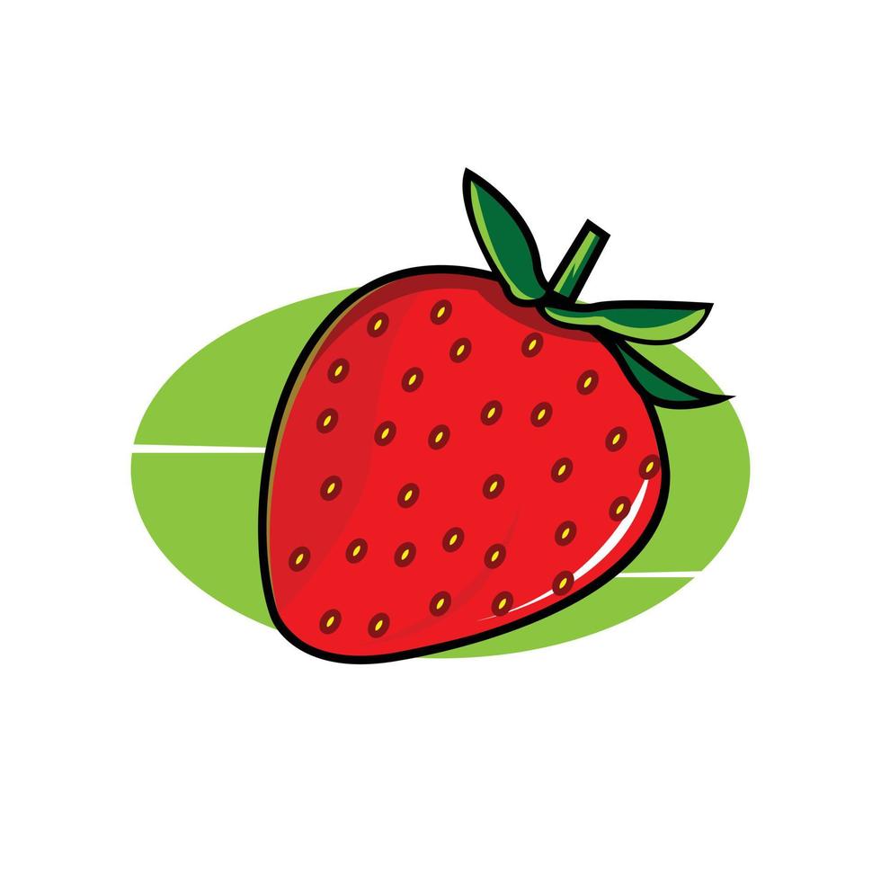 illustrazione di logo di frutta fragola vettore