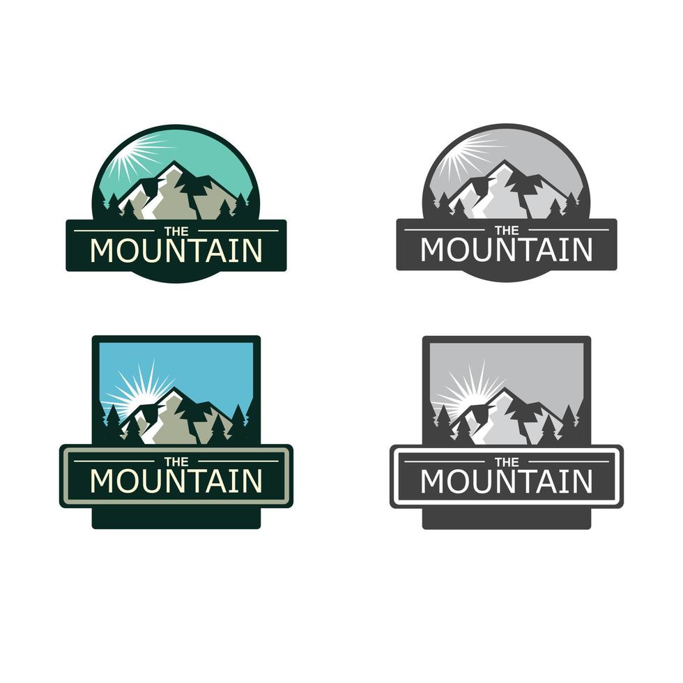 illustrazione del logo della montagna vettore