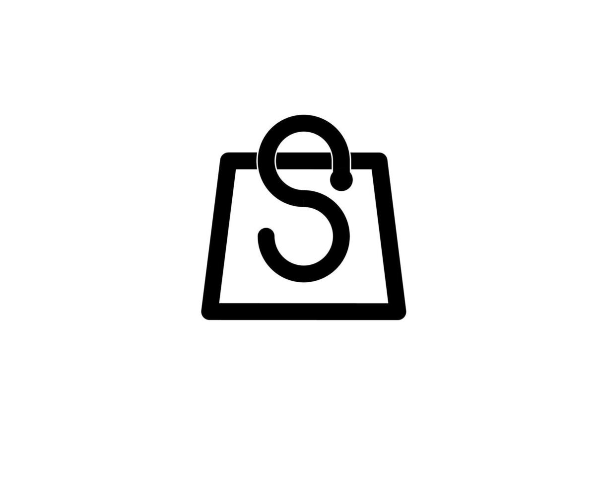 sb shopping bag initial letter logo.sb bs bs letter logo vettore