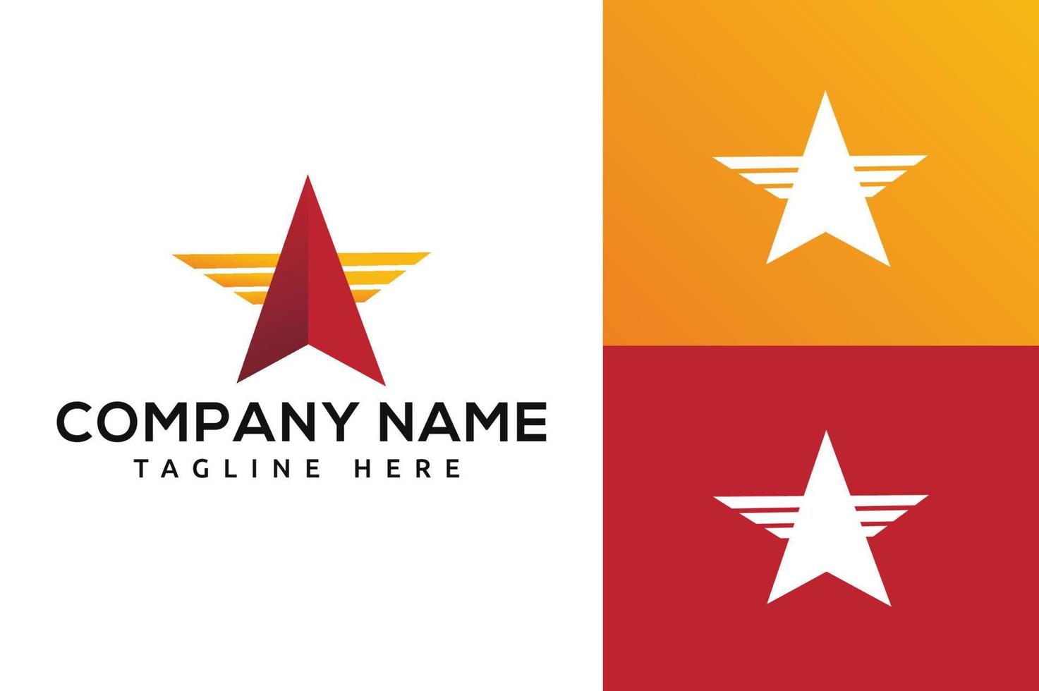 design dell'icona del vettore del logo di marketing stellare.