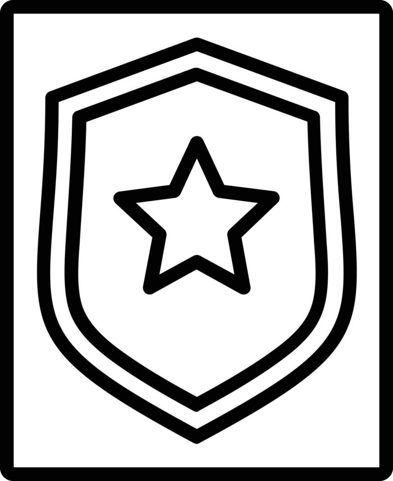 icona della linea vettoriale dello scudo