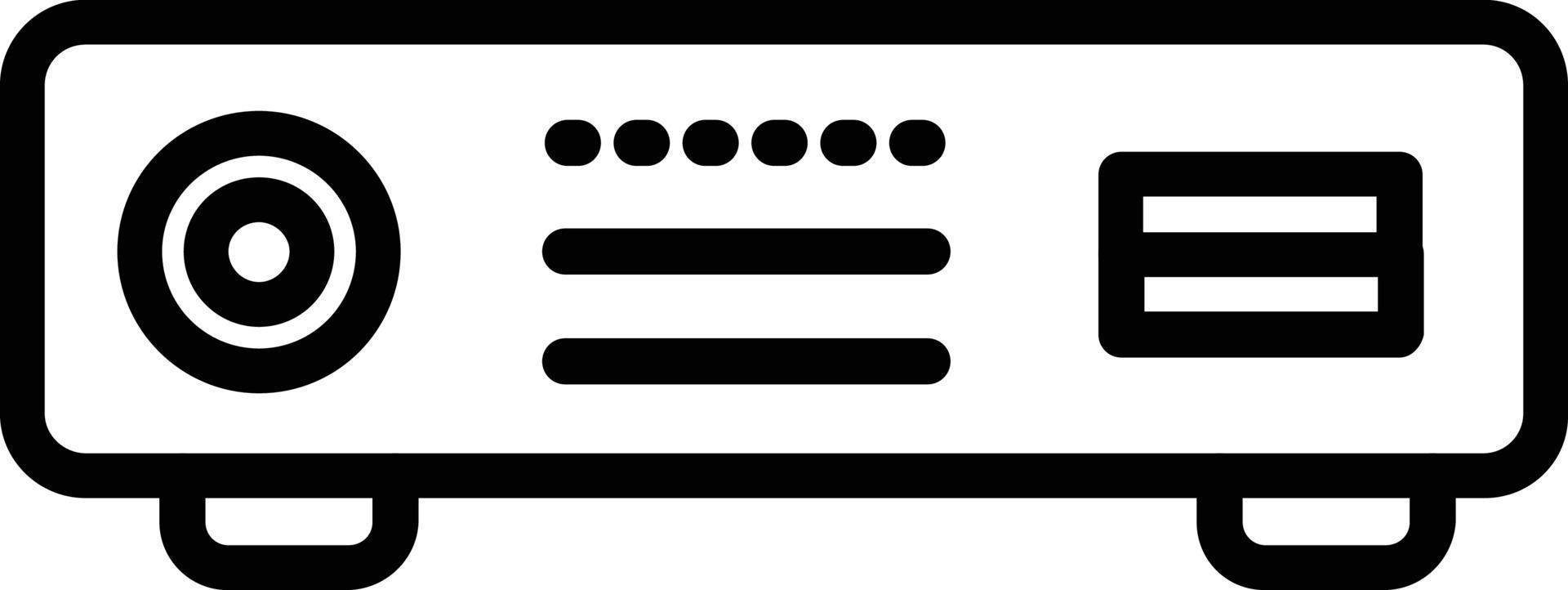 icona della linea vettoriale del proiettore