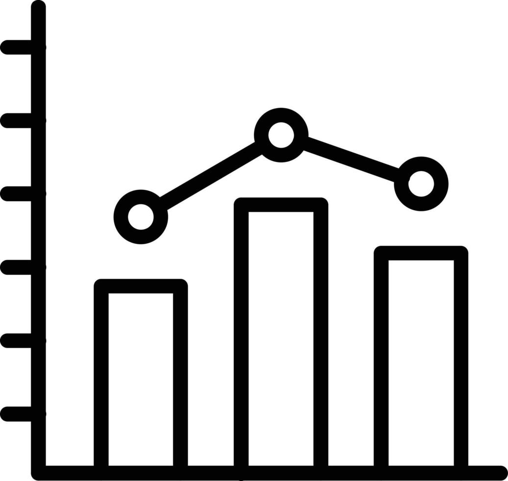 icona della linea vettoriale dei grafici