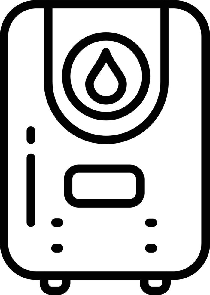 icona della linea del vettore dello scaldabagno