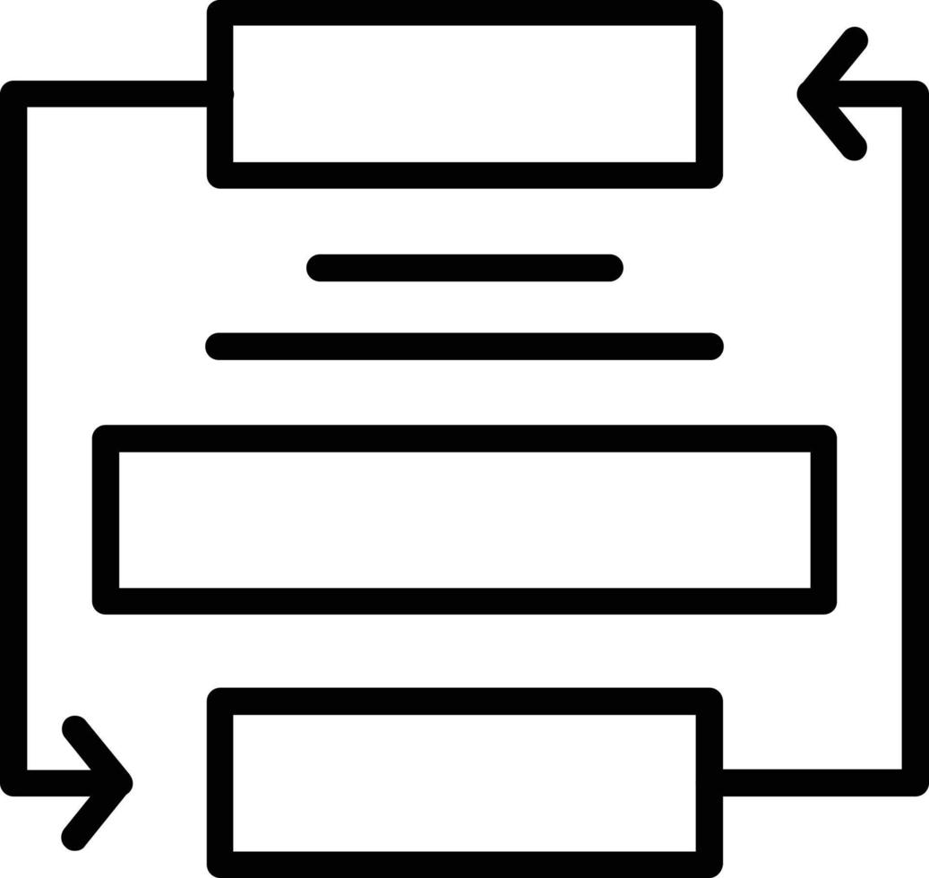 icona della linea vettoriale del piano d'azione