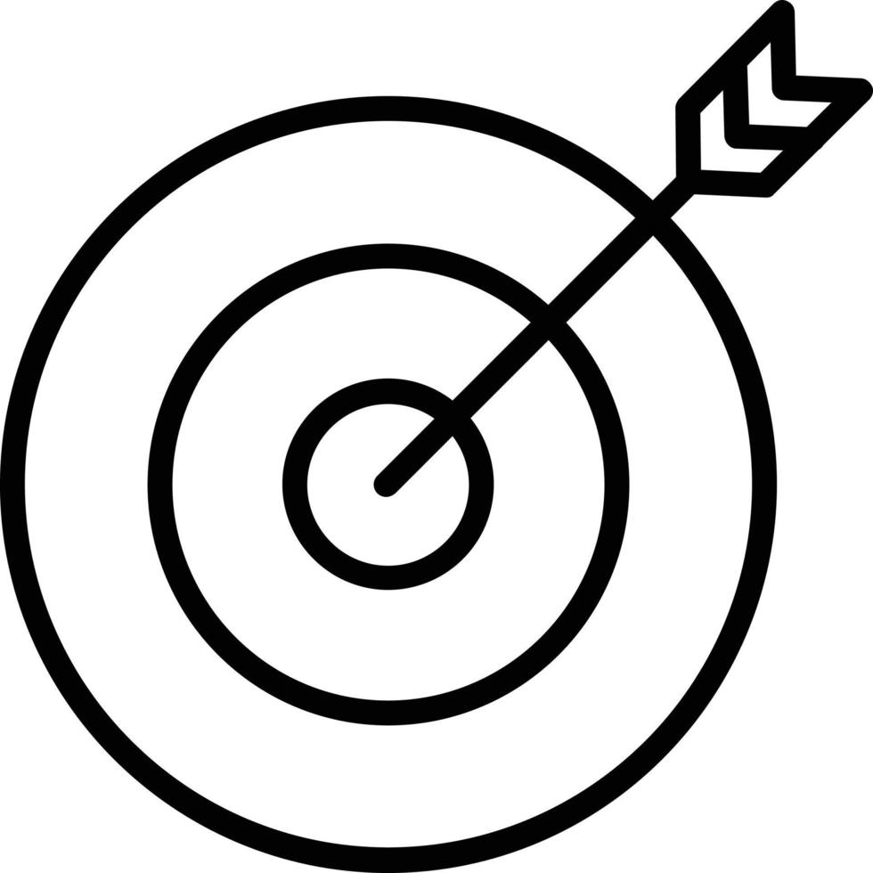 icona della linea del vettore obiettivo