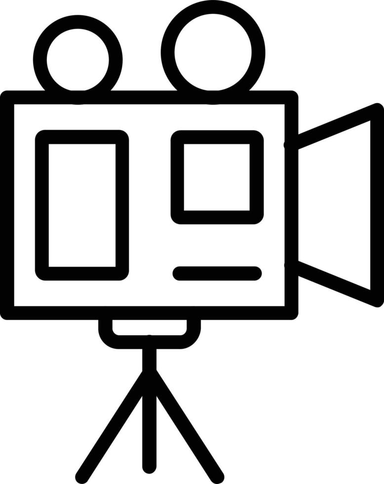 icona della linea vettoriale del videoregistratore
