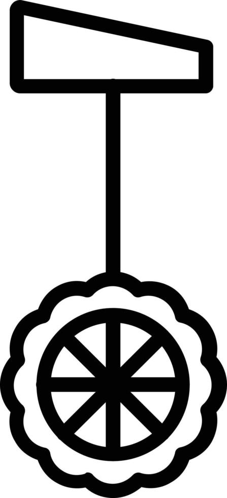 icona della linea vettoriale monociclo