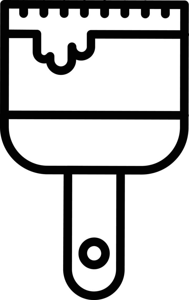 icona della linea del vettore del pennello