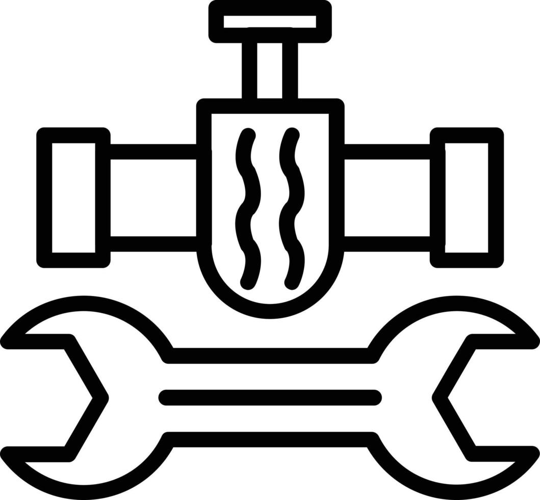 icona della linea del vettore idraulico