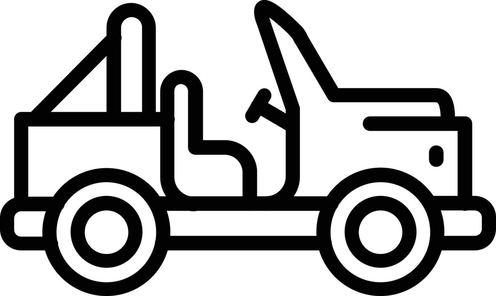 icona della linea vettoriale jeep