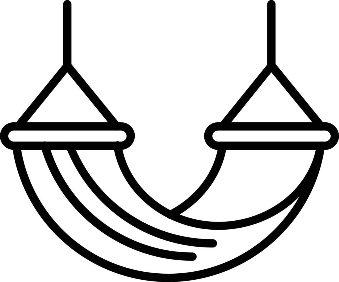 icona della linea vettoriale dell'amaca